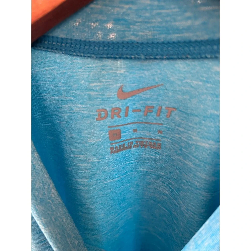 Nike Dri‎ Fit T-Shirt Men's Medium Active Athletic Turquoise Blue